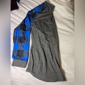 Gray plaid long sleeve shirt